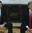 Bolsonaro e Trump em foto de março; os dois conversaram novamente por telefone nesta sexta-feira (20), onde o americano avisou que desistiu de sobretaxação  Foto: BRENDAN SMIALOWSKI/AFP / BBC News Brasil
