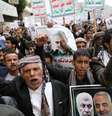 Protesto contra o assassinato pelos EUA do comandante militar iraniano Qassem Soleimani e do comandante da milícia iraquiana Abu Mahdi al-Muhandis, em Sanaa
06/01/2020
REUTERS/Khaled Abdullah  Foto: Reuters