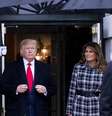 Donald e Melania Trump durante recepção ao primeiro-ministro da Grécia, Kyriakos Mitsotakis  Foto: EPA / Ansa - Brasil