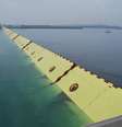 Teste das comportas do Mose, em Veneza  Foto: ANSA / Ansa - Brasil