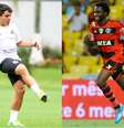 Lucas Otávio, ex-jogador do Santos, e Negueba, ex-jogador do Flamengo  Foto: Delamonica/Futura Press; e Dhavid Normando/Futura Press