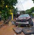 Vista dos estragos causados pela chuva na região da Praça Marília de Dirceu, no bairro de Lourdes, na região Centro-Sul de Belo Horizonte.  Foto: Fred Magno / O Tempo / Estadão
