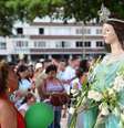 Para historiadores, imagem ocidentalizada da entidade tem raízes na opressão das religiões dos negros escravizados e se massificou com sincretismo da umbanda  Foto: Alexandre Macieira/Riotur / BBC News Brasil
