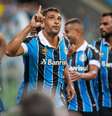 Diego Souza marcou na goleada gremista.  Foto: Raul Pereira / Foto Arena / Estadão Conteúdo