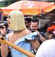 Pabllo Vittar no bloco do chá da Alice selvagem na avenida Berrini em São Paulo  Foto: Marcelo Sa Barreto / Marcelo Sa Barreto / AgNews