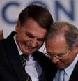 Bolsonaro e Guedes participam de cerimônia dos 300 dias de governo, em novemvro do ano passado
05/11/2019
REUTERS/Ueslei Marcelino  Foto: Reuters