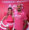 Fernando e Aline Gotschalg também foram ao Nosso Camarote  Foto: André Moreira / Agnews