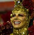 Viviane Araújo, em desfile da Salgueiro, na Marquês de Sapucaí, segunda-feira (24)  Foto: Dikran Junior / Futura Press