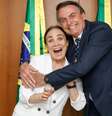 Regina Duarte e Jair Bolsonaro durante encontro no Palácio do Planalto  Foto: Carolina Antunes/Presidência da República / Estadão