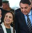 Regina Duarte acompanha o presidente do Brasil, Jair Bolsonaro durante o “ Lançamento da Pedra Fundamental do Colégio Militar de São Paulo ”  Foto: Newton Menezes / Futura Press