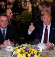 Trump participa de jantar com Bolsonaro em Palm Beach, Flórida  Foto: Tom Brenner / REUTERS