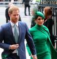 Meghan Markle e o marido, Príncipe Harry, participaram pela última vez de um evento da realeza como membros seniores  Foto: Getty Images / PurePeople