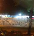 Protesto da torcida do Corinthians nesta sexta-feira.  Foto: Reprodução / Estadão
