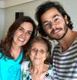 Fátima Bernardes com o namorado Túlio Gadêlha e a avó dele, Nadir, em 2018.  Foto: Instagram / @tulio.gadelha / Estadão Conteúdo