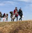 Migrantes a caminho da fronteira greco-turca  Foto: DW / Deutsche Welle
