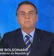 Presidente Jair Bolsonaro durante pronunciamento em cadeia nacional de rádio e TV  Foto: TV Brasil / Reprodução / Estadão Conteúdo