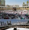 Combinação de fotos na Grande Mesquita em Mecca, na Arábia Saudita (3/3/2020) e do local vazio após autoridades suspenderem a peregrinação por causa do coronavírus (6/3/2020) REUTERS/Ganoo Essa      Foto: Reuters