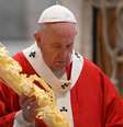 Papa Francisco na missa do Domingo de Ramos  Foto: EPA / Ansa - Brasil