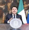 Giuseppe Conte durante pronunciamento em Roma  Foto: ANSA / Ansa - Brasil