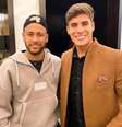 Tiago Ramos conheceu Neymar em após jogo do Paris Saint-Germain  Foto: Instagram, Stories Tiago Ramos / PurePeople