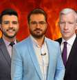 Matheus Ribeiro, Marcelo Cosme e Anderson Cooper: alvos fáceis na mira de homofóbicos e conservadores  Foto: Reprodução