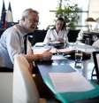 Ministro das Finanças da França, Bruno Le Maire, durante conferência com jornalistas em Paris 
14/04/2020
REUTERS/Benoit Tessier  Foto: Reuters