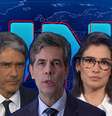 O ministro Teich entre Bonner e Renata: relação distante com a mídia  Foto: Fotomontagem Blog Sala de TV  / Reprodução