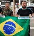 Deputados Douglas Garcia e Gil Diniz no ato 'Fora Doria' do último dia 18. No domingo, 19, ato semelhante ocorreu, ambos na Avenida Paulista.   Foto: Reprodução Redes Sociais / Estadão Conteúdo