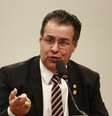 Deputado Capitao Augusto durante audiência pública na Comissão de Segurança Pública e Combate ao Crime Organizado  Foto: Fátima Meira / Futura Press