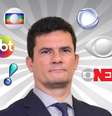 O ex-juiz e agora ex-ministro Sergio Moro se tornou a figura mais midiática do momento no Brasil  Foto: Fotomontagem/Blog Sala de TV