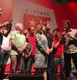 Dirigentes do PT participam de evento em comemoração aos 40 anos da legenda, no Circo Voador, no Rio de Janeiro  Foto: Reprodução/Twitter Gleisi Hoffmann / Estadão