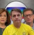 Em trecho de live, Jair Bolsonaro insinuou que Vladimir Netto, filho de sua desafeta Miriam Leitão, é ligado a seu novo rival, Sergio Moro  Foto: Fotomontagem: Blog Sala de TV / Reprodução