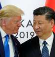 Presidente dos EUA, Donald Trump, ao lado do presidente da China, Xi Jinping. 29/6/2019. REUTERS/Kevin Lamarque  Foto: Reuters