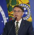 Jair Bolsonaro, presidente do Brasil, durante discurso em Brasília  Foto: Dida Sampaio / Estadão Conteúdo