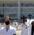 Enfermeiras durante ato silencioso em Brasília
01/05/2020
REUTERS/Ueslei Marcelino  Foto: Reuters
