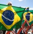 Apoiadores de Bolsonaro fazem protesto pelo voto impresso  Foto: EPA / Ansa