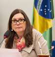 A deputada Bia Kicis durante Comissão de Constituição e Justiça e de Cidadania  Foto: Frederico Brasil / Futura Press