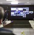 Jair Bolsonaro faz videoconferência com governadores  Foto:  Marcos Corrêa/PR
