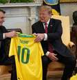 Jair Bolsonaro e Donald Trump durante reunião na Casa Branca, em março de 2019  Foto: ANSA / Ansa