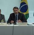 Presidente Jair Bolsonaro durante a reunião ministerial do dia 22 de abril  Foto: STF / Reprodução / Estadão Conteúdo