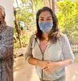Mauricio de Sousa recebeu a visita de duas filhas, que ficaram do outro lado de um vidro em sua casa  Foto: Instagram / @mauricioaraujosousa / Estadão Conteúdo