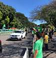 Em Brasília, bolsonaristas protestam contra o STF  Foto: Twitter/Roberto Jefferson / Reprodução