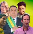 Jair Bolsonaro entre Ronaldinho Gaúcho, Susana Werner, Alexandre Pato e Caio Ribeiro: apoio ao presidente gera 'likes' e críticas  Foto: Fotomontagem: Blog Sala de TV (Fotos: Reproduções)