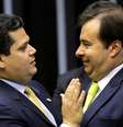Presidentes do Senado, Davi Alcolumbre, e da Câmara, Rodrigo Maia se cumprimentam
03/02/2020
REUTERS/Adriano Machado  Foto: Reuters