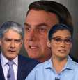 Jair Bolsonaro fez novo ataque contra a Globo e recebeu resposta incisiva no Jornal Nacional  Foto: Fotomontagem: Blog Sala de TV (Fotos: Reprodução / TV e Isac Nóbrega / Presidência da República)