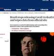 Jornal britânico The Guardian disse que governo brasileiro foi acusado de `totalitarismo e censura` ao mudar metodologia de números de covid-19  Foto: Reprodução/Guardian / BBC News Brasil