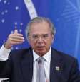 O ministro da Economia, Paulo Guedes, concede entrevista coletiva no Palácio do Planalto, em Brasília  Foto: Dida Sampaio / Estadão Conteúdo