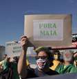 Movimentação da manifestação Pró Bolsonaro, realizado na praia de Copacabana, na cidade do Rio de Janeiro  Foto: Saulo Angelo / Futura Press