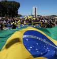 Manifestantes contrários ao presidente da República, Jair Bolsonaro, participam de manifestação na Esplanada dos Ministérios, em Brasília, na manhã deste domingo, 21  Foto: EDU ANDRADE/FATOPRESS/ESTADÃO CONTEÚDO / Estadão