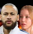 Neymar entre Tiago Ramos e Najila Trindade: o atacante renderia muita prosa no reality show rural da RecordTV  Foto: Fotomontagem: Blog Sala de TV